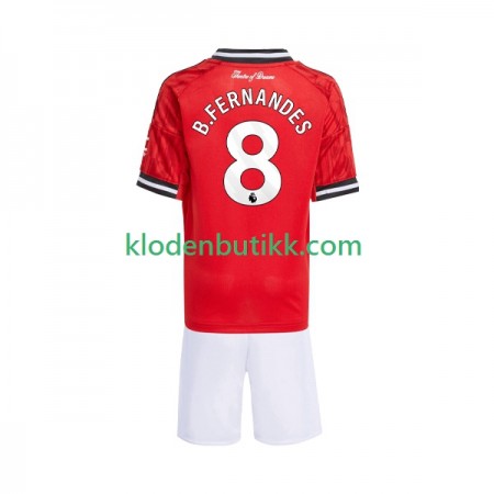 Manchester United Bruno Fernandes 8 Barn Hjemme Fotballdrakt 2025/26 Kortermet